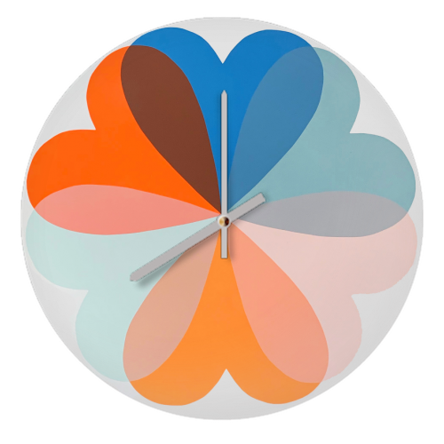Hannah Carvell, Hearts and Flowers - quirky wall clock by Hannah Carvell