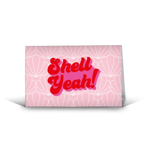 Shell yeah typography shell print - funny greeting card by Emily @KindofSimpleDesigns