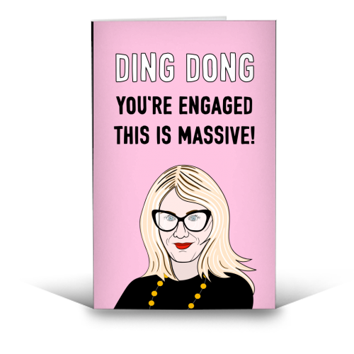 Ding Dong Congratulations On Your Engagement - funny greeting card by Adam Regester