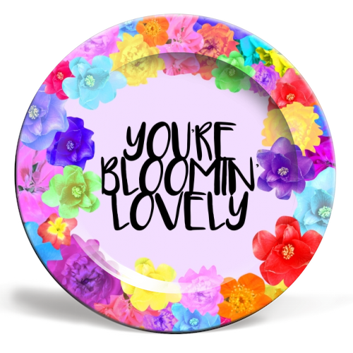 You're Bloomin' Lovely - ceramic dinner plate by Eloise Davey