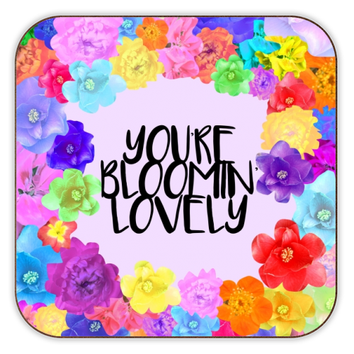 You're Bloomin' Lovely - personalised beer coaster by Eloise Davey