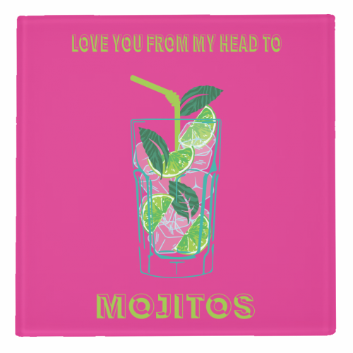 Love You From My Head To Mojito - personalised beer coaster by Luxe and Loco