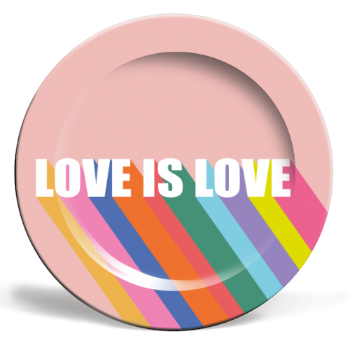 Love is Love - ceramic dinner plate by Luxe and Loco