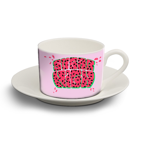 Sugar High - personalised cup and saucer by Wallace Elizabeth
