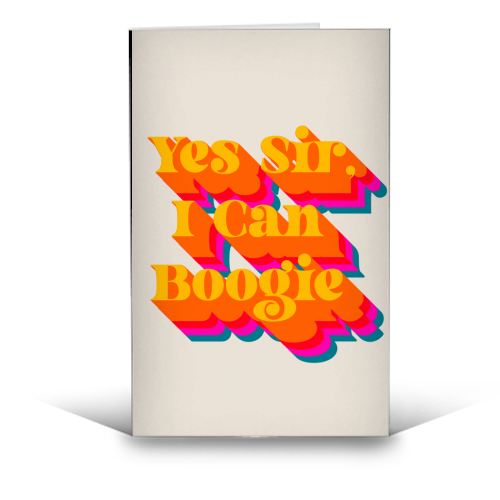 I Can Boogie - funny greeting card by Wallace Elizabeth