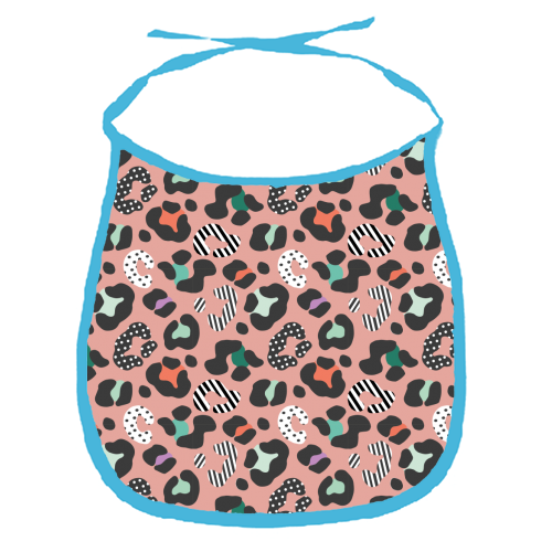 Playful Leopard - funny baby bib by Luxe and Loco