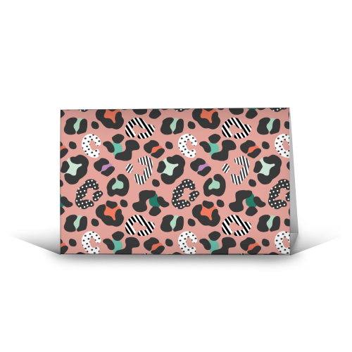 Playful Leopard - funny greeting card by Luxe and Loco