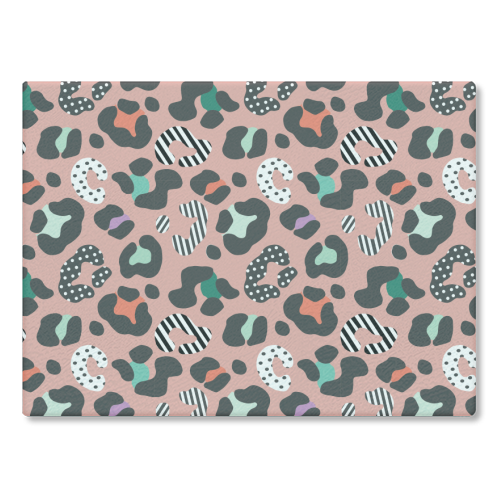 Playful Leopard - glass chopping board by Luxe and Loco