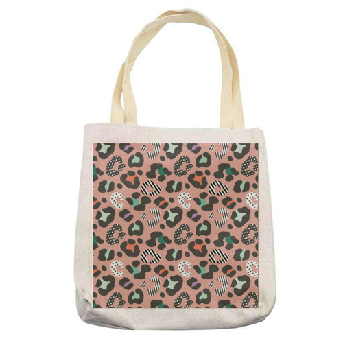 Playful Leopard - printed tote bag by Luxe and Loco