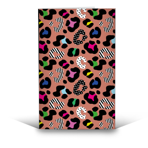 Playful Leopard wild - funny greeting card by Luxe and Loco
