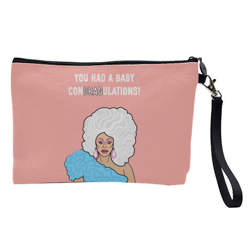 New Baby ConDRAGulations - pretty makeup bag by Adam Regester