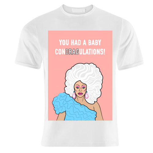 New Baby ConDRAGulations - unique t shirt by Adam Regester