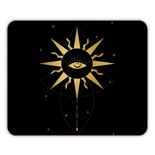 evil eye golden sun - designer placemat by Anastasios Konstantinidis