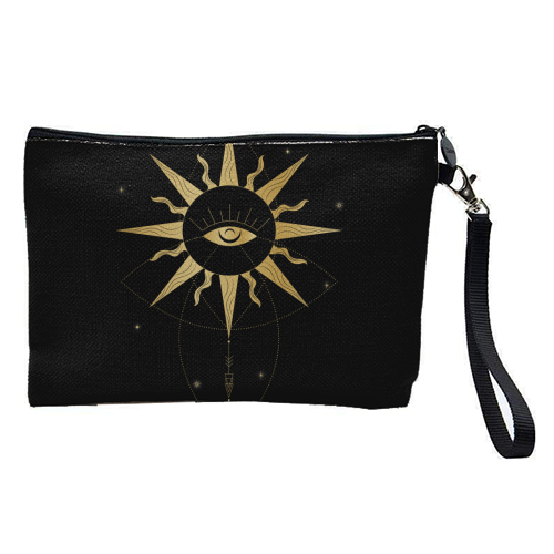 evil eye golden sun - pretty makeup bag by Anastasios Konstantinidis
