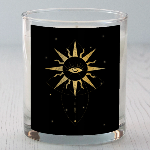 evil eye golden sun - scented candle by Anastasios Konstantinidis