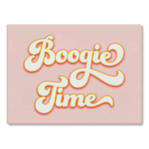 Boogie Time - glass chopping board by Dominique Benedict