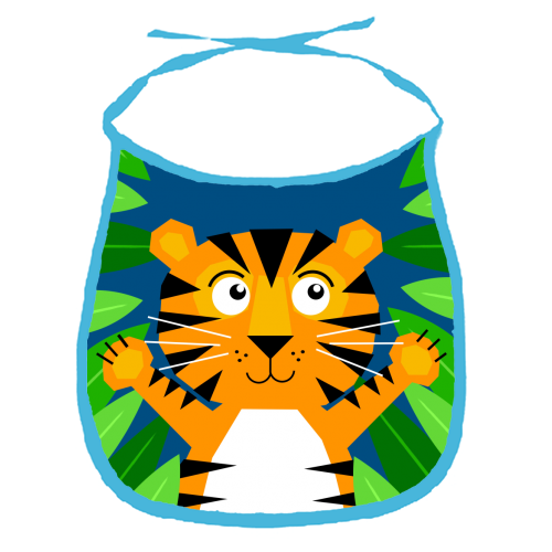 Peek A Boo Tiger - funny baby bib by Adam Regester