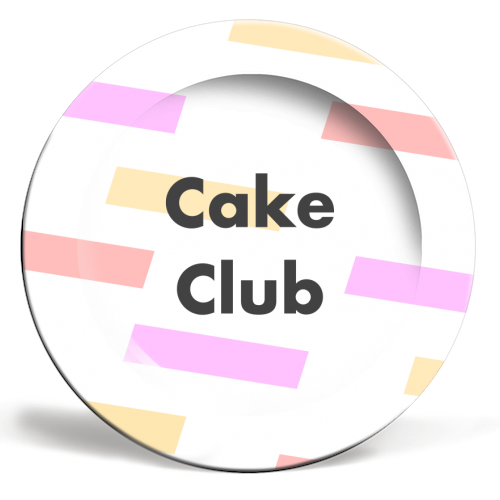 Cake Club - ceramic dinner plate by Card and Cake