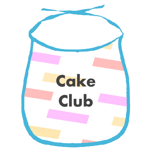 Cake Club - funny baby bib by Card and Cake