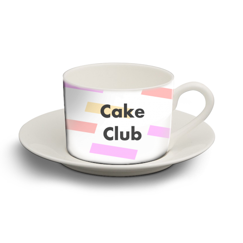 Cake Club - personalised cup and saucer by Card and Cake
