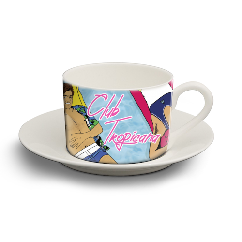 ClubTropicana - personalised cup and saucer by Bite Your Granny