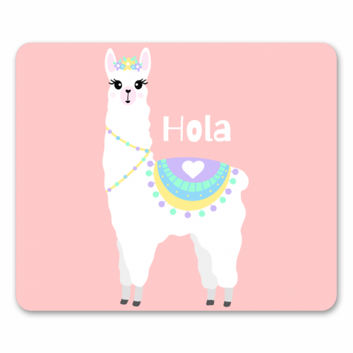 Hola Llama - funny mouse mat by Rock and Rose Creative