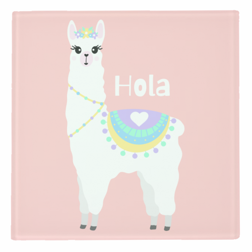 Hola Llama - personalised beer coaster by Rock and Rose Creative