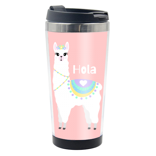 Hola Llama - photo water bottle by Rock and Rose Creative
