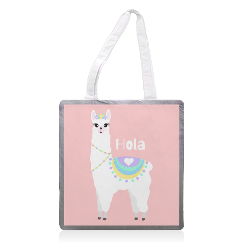 Hola Llama - printed tote bag by Rock and Rose Creative