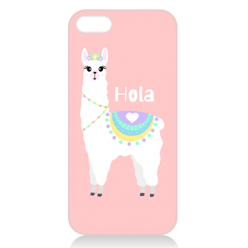 Hola Llama - unique phone case by Rock and Rose Creative