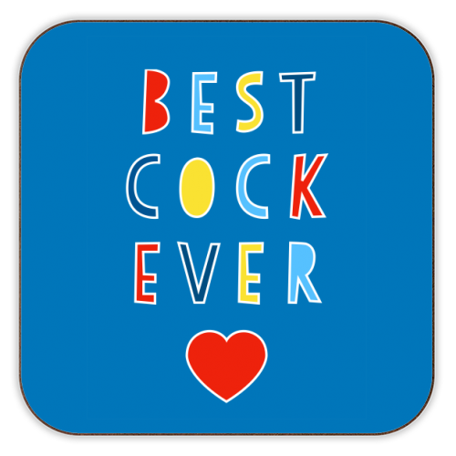 Best Cock Ever - personalised beer coaster by Adam Regester