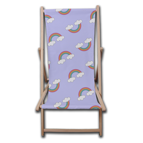 Too Cute Rainbow - canvas deck chair by Lucy Elliott