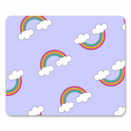 Too Cute Rainbow - funny mouse mat by Lucy Elliott