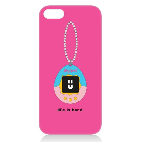 Digipet Life Is Hard - unique phone case by Lucy Elliott