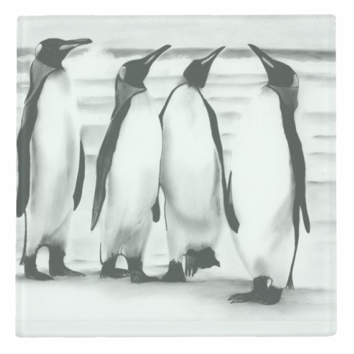 Planespotting Penguins - personalised beer coaster by LIBRA FINE ARTS
