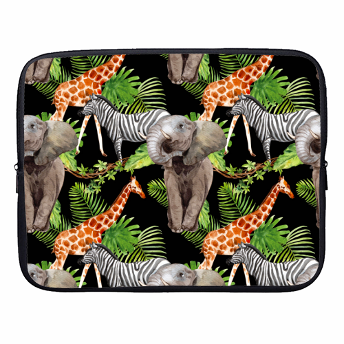jungle animals - designer laptop sleeve by Anastasios Konstantinidis