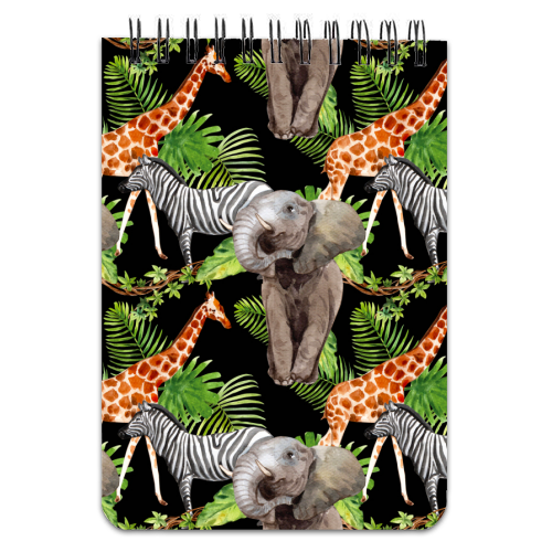 jungle animals - personalised A4, A5, A6 notebook by Anastasios Konstantinidis