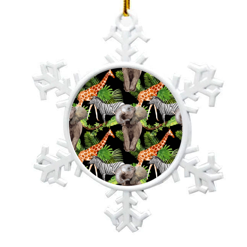 jungle animals - snowflake decoration by Anastasios Konstantinidis
