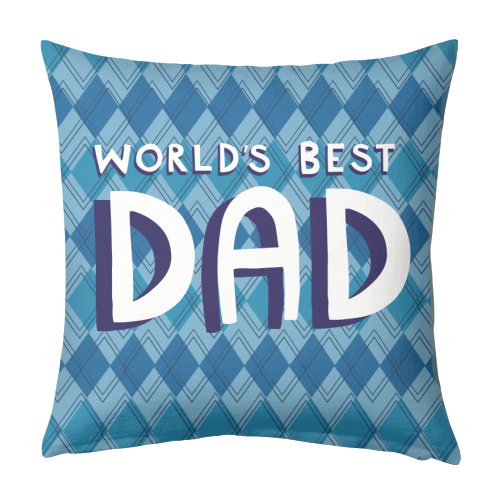 World's best dad - designed cushion by sarah morley
