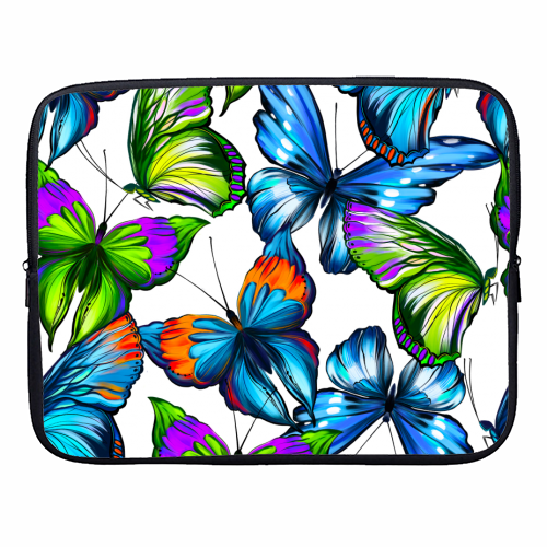 colorful butterflies - designer laptop sleeve by Anastasios Konstantinidis