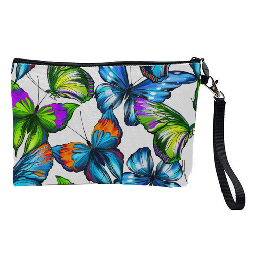 colorful butterflies - pretty makeup bag by Anastasios Konstantinidis