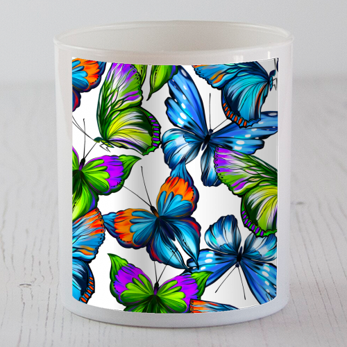 colorful butterflies - scented candle by Anastasios Konstantinidis