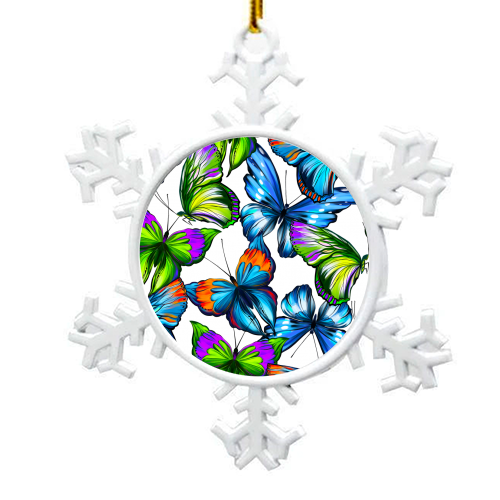 colorful butterflies - snowflake decoration by Anastasios Konstantinidis
