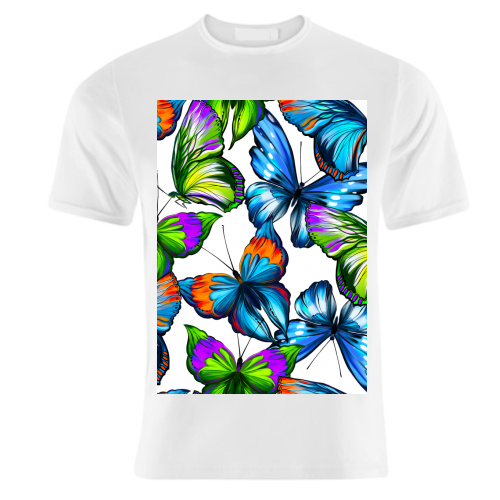 colorful butterflies - unique t shirt by Anastasios Konstantinidis