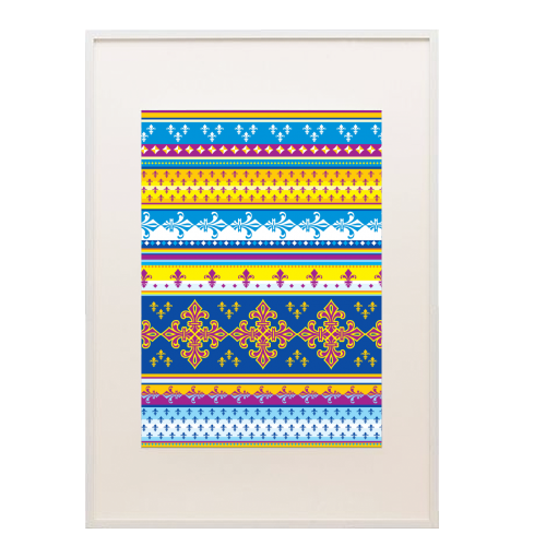 ethnic style pattern - framed poster print by Anastasios Konstantinidis
