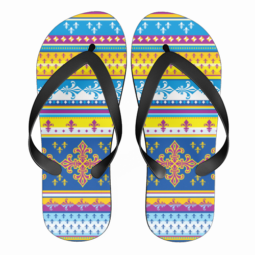 ethnic style pattern - funny flip flops by Anastasios Konstantinidis