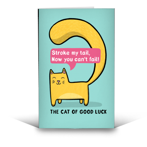 The Cat of Good Luck - funny greeting card by Drawn to Cats