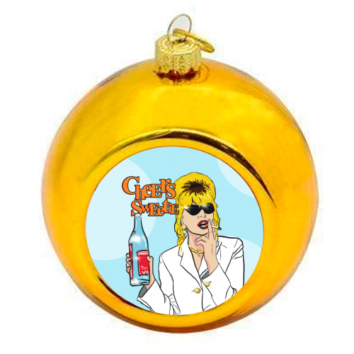 Cheers Sweetie - colourful christmas bauble by Bite Your Granny