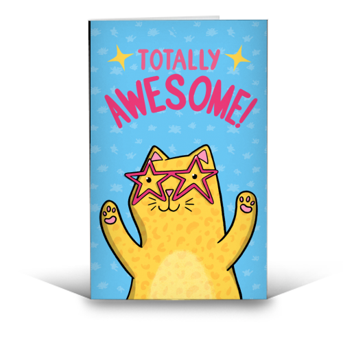 Totally Awesome - funny greeting card by Drawn to Cats