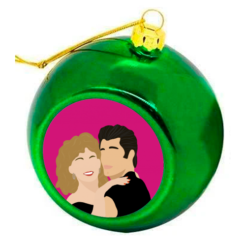 Grease - colourful christmas bauble by Rock and Rose Creative